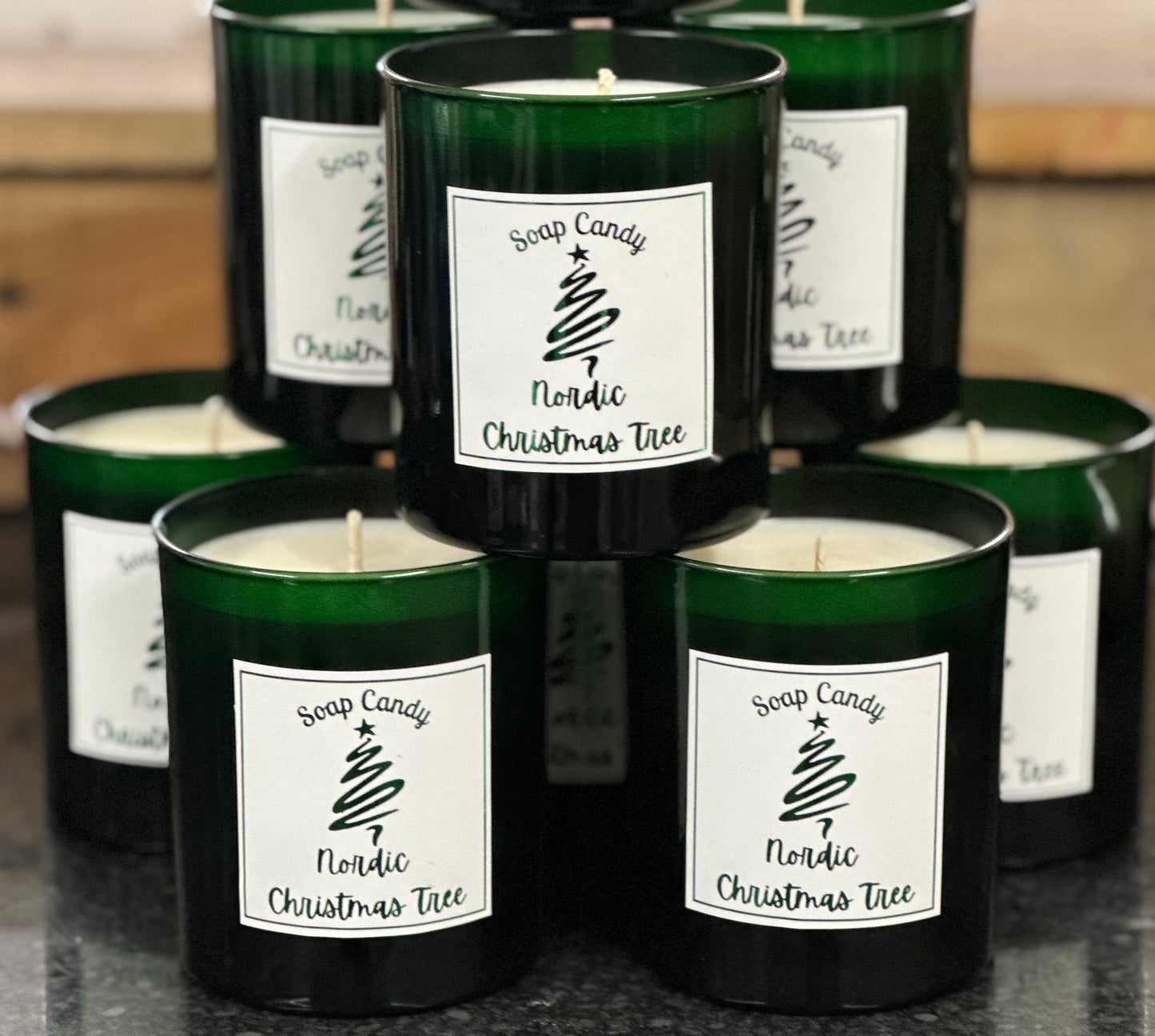 Nordic Christmas Tree Candle