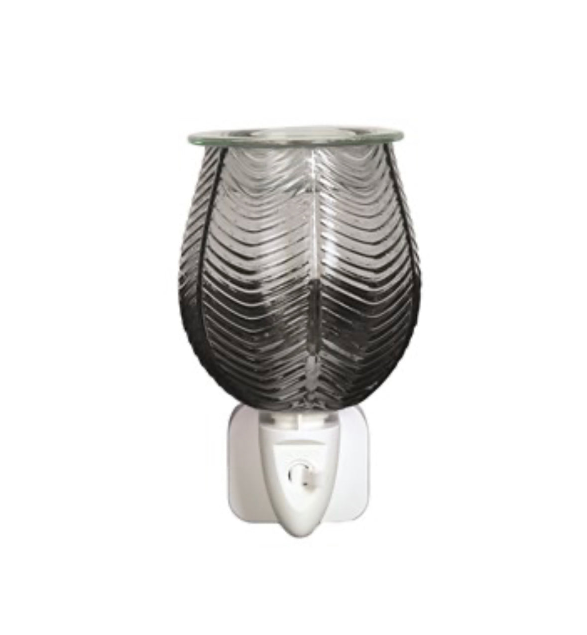 Wax Melt Burner Plug In - Ribbed Grey Lustre