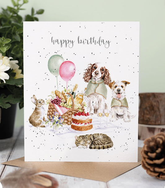The Hoppy Picnic Birthday Card