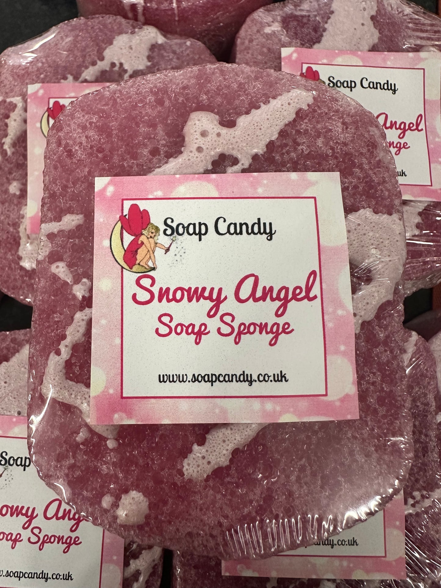 Snowy Angel Soap Sponge (small)