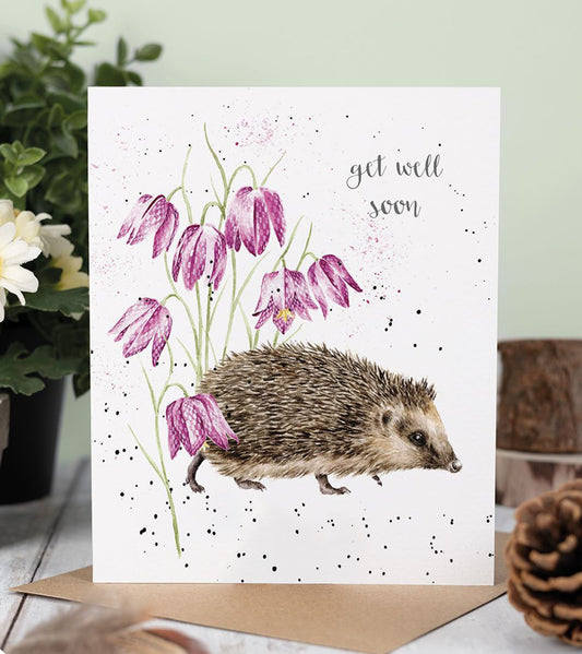 Little Wanderer Hedgehog Get Well Soon Card